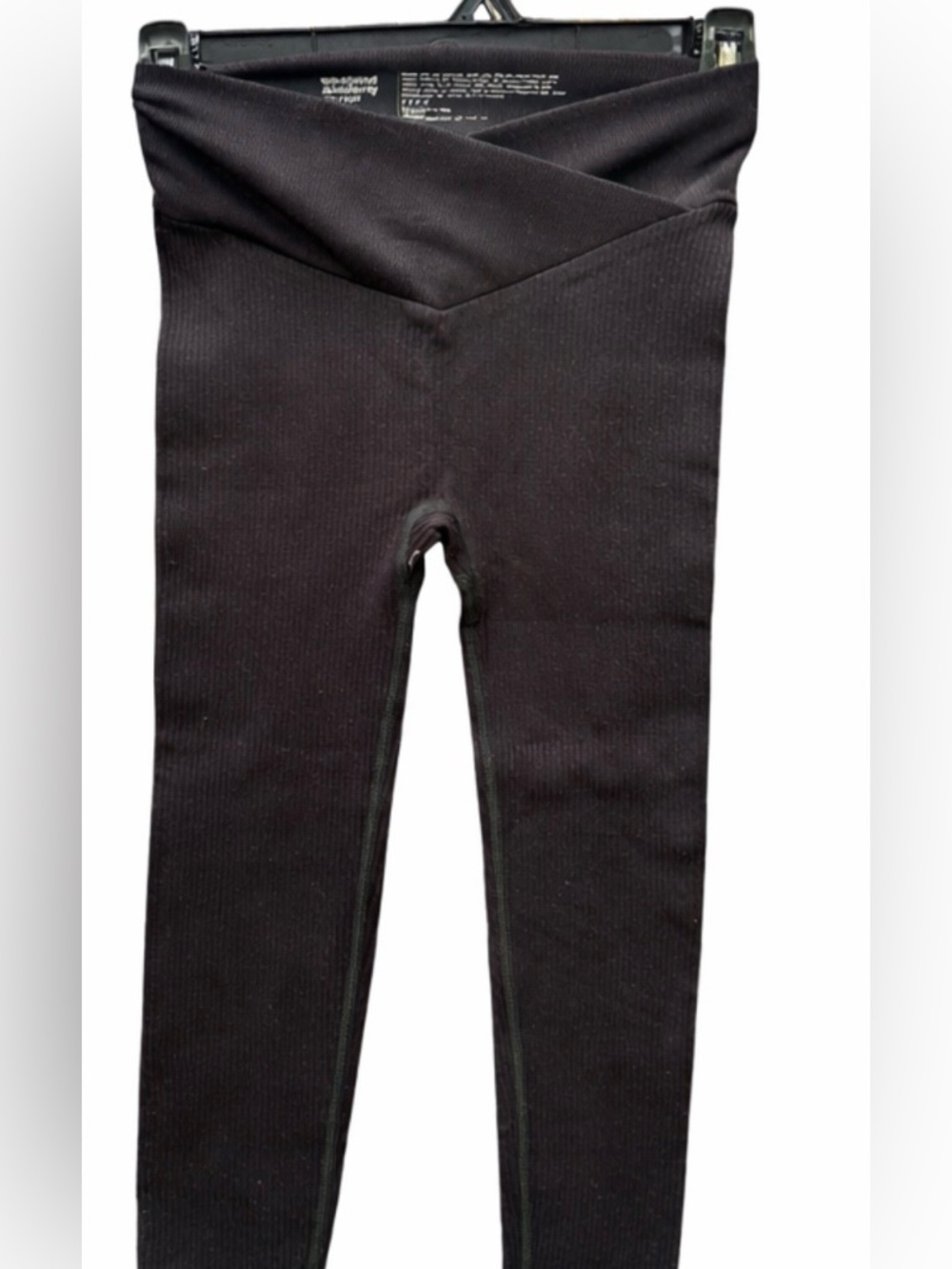Weekend Academy Girls Black Ribbed Leggings Size S (6-6X) Stretch
